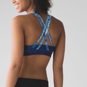 Rare lululemon energy bra- H2O
